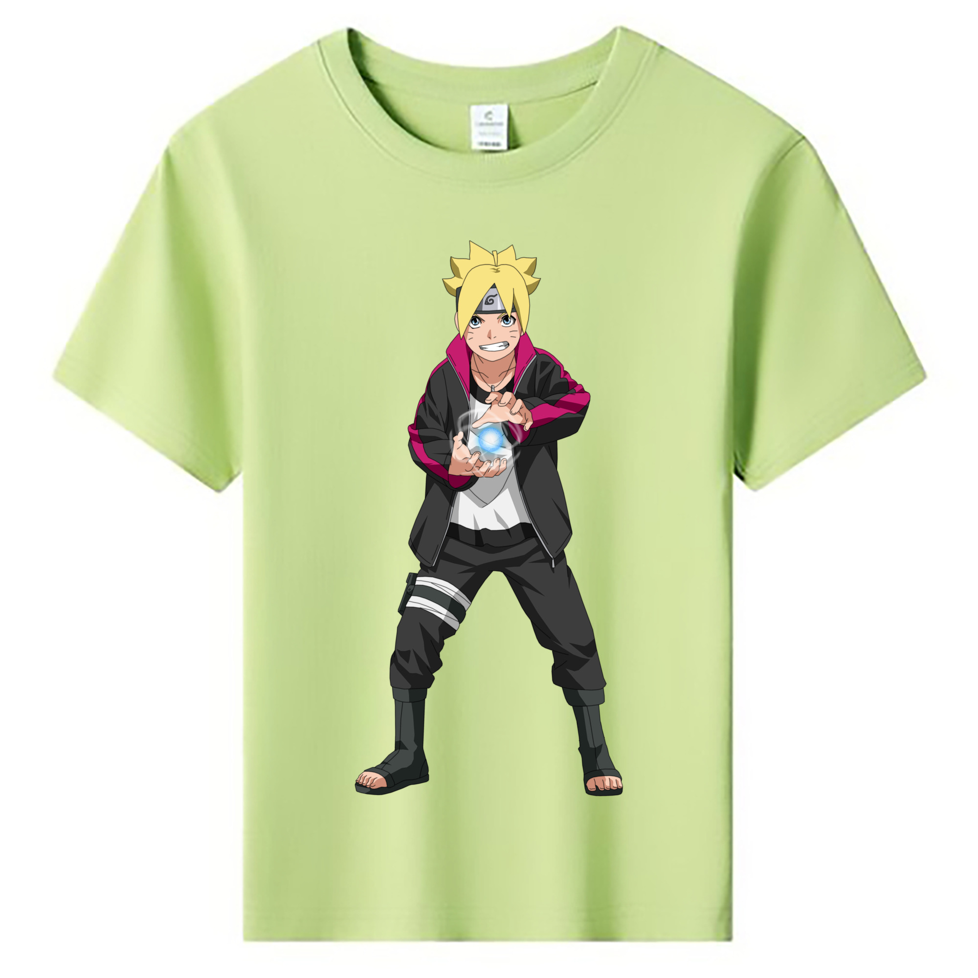 （画像用） NARUTO -ナルト- うずまき ボルト Uzumaki Boruto 綿100％キッズTシャツ（フロントプリント）